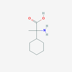 2-Amino-2-cyclohexylpropanoic acid chemical structure (CAS 6635-13-8)
