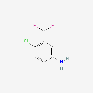 4-Chloro-3-(difluoromethyl)aniline chemical structure (CAS 66351-92-6)