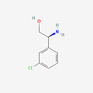 (S)-2-Amino-2-(3-chlorophenyl)ethanol chemical structure (CAS 663611-73-2)