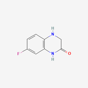 7-Fluoro-3,4-dihydroquinoxalin-2(1H)-one chemical structure (CAS 66367-11-1)