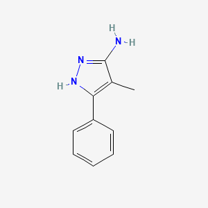 4-Methyl-5-phenyl-2H-pyrazol-3-ylamine chemical structure (CAS 66367-67-7)