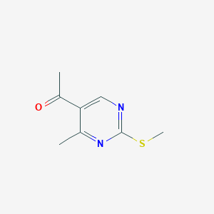1-[4-Methyl-2-(methylthio)pyrimidin-5-yl]ethanone chemical structure (CAS 66373-26-0)