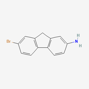 7-Bromo-9H-fluoren-2-amine chemical structure (CAS 6638-60-4)