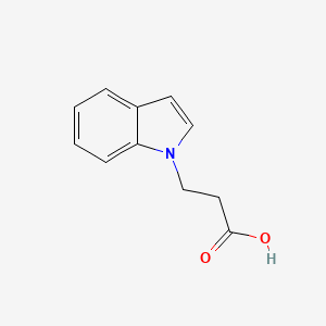 3-(1H-Indol-1-yl)propanoic acid chemical structure (CAS 6639-06-1)