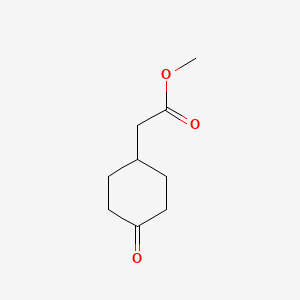Methyl 2-(4-oxocyclohexyl)acetate chemical structure (CAS 66405-41-2)