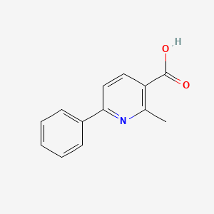 2-Methyl-6-phenylnicotinic acid chemical structure (CAS 66416-49-7)
