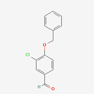 4-(Benzyloxy)-3-chlorobenzaldehyde chemical structure (CAS 66422-84-2)