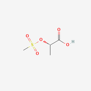 (S)-2-((Methylsulfonyl)oxy)propanoic acid chemical structure (CAS 66423-08-3)