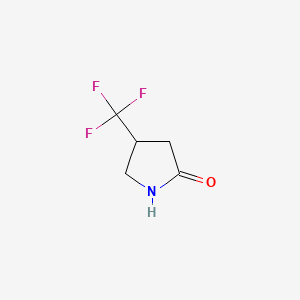 4-(Trifluoromethyl)pyrrolidin-2-one chemical structure (CAS 664304-83-0)