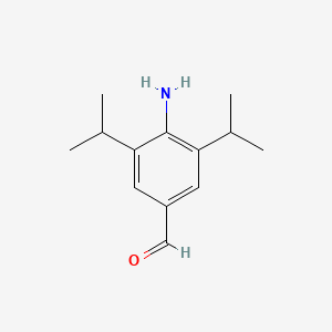 4-Amino-3,5-diisopropylbenzaldehyde chemical structure (CAS 664340-50-5)