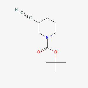 1-Boc-3-Ethynylpiperidine chemical structure (CAS 664362-16-7)