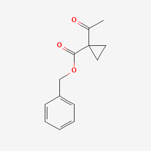 Benzyl 1-acetylcyclopropane-1-carboxylate chemical structure (CAS 664364-37-8)