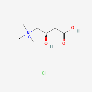 (R)-3-Carboxy-2-hydroxy-N,N,N-trimethylpropan-1-aminium chloride chemical structure (CAS 6645-46-1)