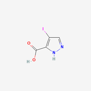 4-Iodo-1H-pyrazole-5-carboxylic acid chemical structure (CAS 6647-93-4)