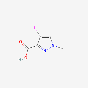 4-Iodo-1-methyl-1H-pyrazole-3-carboxylic acid chemical structure (CAS 6647-98-9)