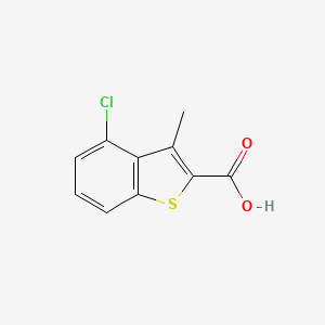 4-Chloro-3-methylbenzo[b]thiophene-2-carboxylic acid chemical structure (CAS 66490-31-1)