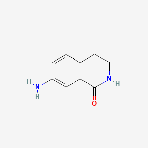 7-Amino-3,4-dihydroisoquinolin-1(2H)-one chemical structure (CAS 66491-03-0)