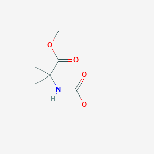 Methyl 1-((tert-butoxycarbonyl)amino)cyclopropanecarboxylate chemical structure (CAS 66494-26-6)