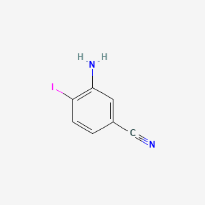3-Amino-4-iodobenzonitrile chemical structure (CAS 665033-21-6)