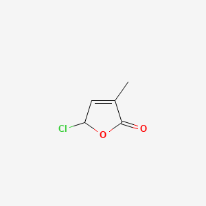 5-Chloro-3-methyl-2,5-dihydrofuran-2-one chemical structure (CAS 66510-25-6)