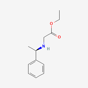 Ethyl (R)-[(1-Phenylethyl)amino]acetate chemical structure (CAS 66512-37-6)