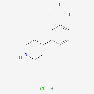 4-(3-(Trifluoromethyl)phenyl)piperidine hydrochloride chemical structure (CAS 6652-16-0)