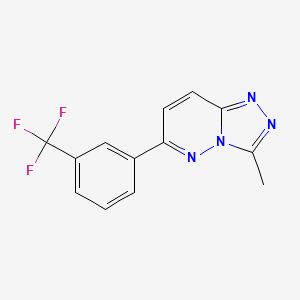 3-Methyl-6-(3-(trifluoromethyl)phenyl)-[1,2,4]triazolo[4,3-b]pyridazine chemical structure (CAS 66548-69-4)