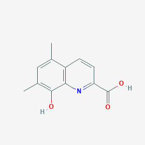 8-Hydroxy-5,7-dimethylquinoline-2-carboxylic acid chemical structure (CAS 66556-23-8)