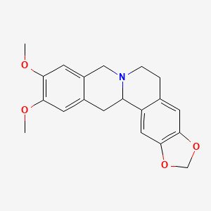 10,11-Dimethoxy-6,8,13,13a-tetrahydro-5H-[1,3]dioxolo[4,5-g]isoquinolino[3,2-a]isoquinoline chemical structure (CAS 6656-19-5)