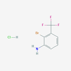 2-Bromo-3-(trifluoromethyl)aniline hydrochloride chemical structure (CAS 6656-71-9)