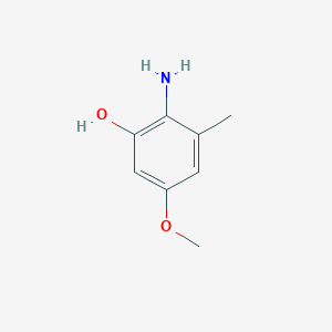 2-Amino-5-methoxy-3-methylphenol chemical structure (CAS 6657-42-7)