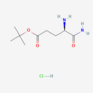 tert-Butyl (R)-4,5-diamino-5-oxopentanoate monohydrochloride chemical structure (CAS 66575-26-6)