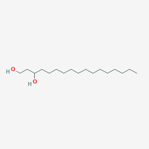 Heptadecane-1,3-diol chemical structure (CAS 66577-57-9)