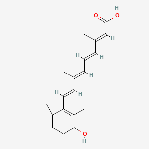 (2E,4E,6E,8E)-9-(3-Hydroxy-2,6,6-trimethylcyclohex-1-en-1-yl)-3,7-dimethylnona-2,4,6,8-tetraenoic acid chemical structure (CAS 66592-72-1)
