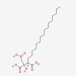 2-Hydroxynonadecane-1,2,3-tricarboxylic acid chemical structure (CAS 666-99-9)