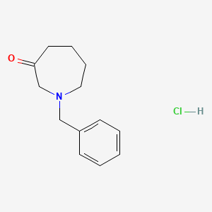 1-Benzylazepan-3-one hydrochloride chemical structure (CAS 66603-34-7)