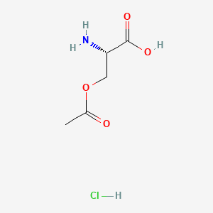 (S)-3-Acetoxy-2-aminopropanoic acid hydrochloride chemical structure (CAS 66638-22-0)