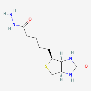 5-((3aS,4S,6aR)-2-Oxohexahydro-1H-thieno[3,4-d]imidazol-4-yl)pentanehydrazide chemical structure (CAS 66640-86-6)