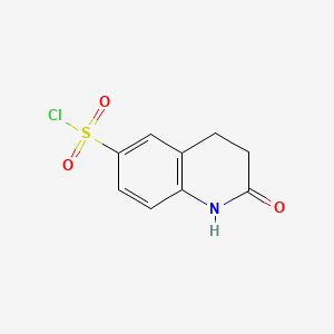 2-Oxo-1,2,3,4-tetrahydroquinoline-6-sulfonyl chloride chemical structure (CAS 66657-42-9)