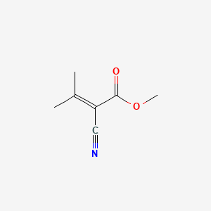 Methyl 2-Cyano-3-methyl-2-butenoate chemical structure (CAS 6666-75-7)