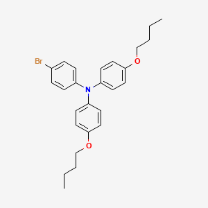 4-Bromo-N,N-bis(4-butoxyphenyl)aniline chemical structure (CAS 666711-17-7)