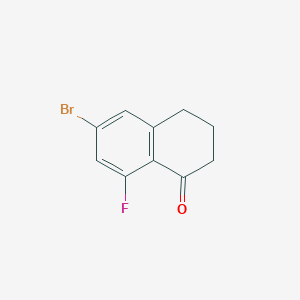 6-Bromo-8-fluoro-3,4-dihydronaphthalen-1(2H)-one chemical structure (CAS 666732-63-4)