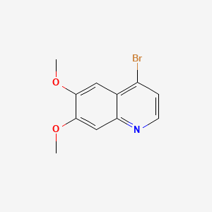 4-Bromo-6,7-dimethoxyquinoline chemical structure (CAS 666734-51-6)