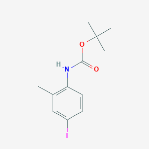 N-Boc-4-iodo-2-methylaniline chemical structure (CAS 666746-27-6)