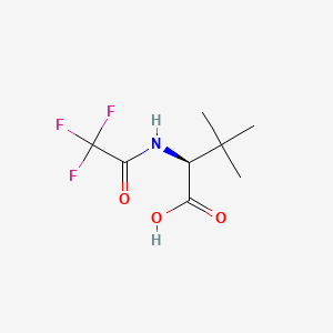 (S)-3,3-Dimethyl-2-(2,2,2-trifluoroacetamido)butanoic acid chemical structure (CAS 666832-71-9)