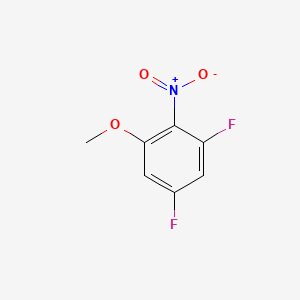 1,5-Difluoro-3-methoxy-2-nitrobenzene chemical structure (CAS 66684-61-5)