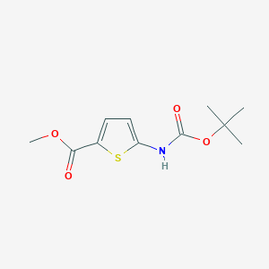 Methyl 5-((tert-butoxycarbonyl)amino)thiophene-2-carboxylate chemical structure (CAS 666853-39-0)