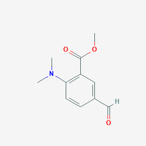 Methyl 2-(dimethylamino)-5-formylbenzoate chemical structure (CAS 666857-71-2)