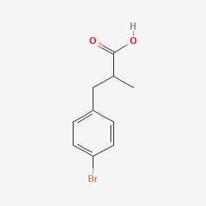 3-(4-Bromophenyl)-2-methylpropanoic acid chemical structure (CAS 66735-01-1)