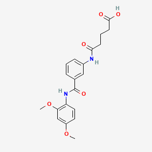 5-((3-((2,4-Dimethoxyphenyl)carbamoyl)phenyl)amino)-5-oxopentanoic acid chemical structure (CAS 667408-87-9)